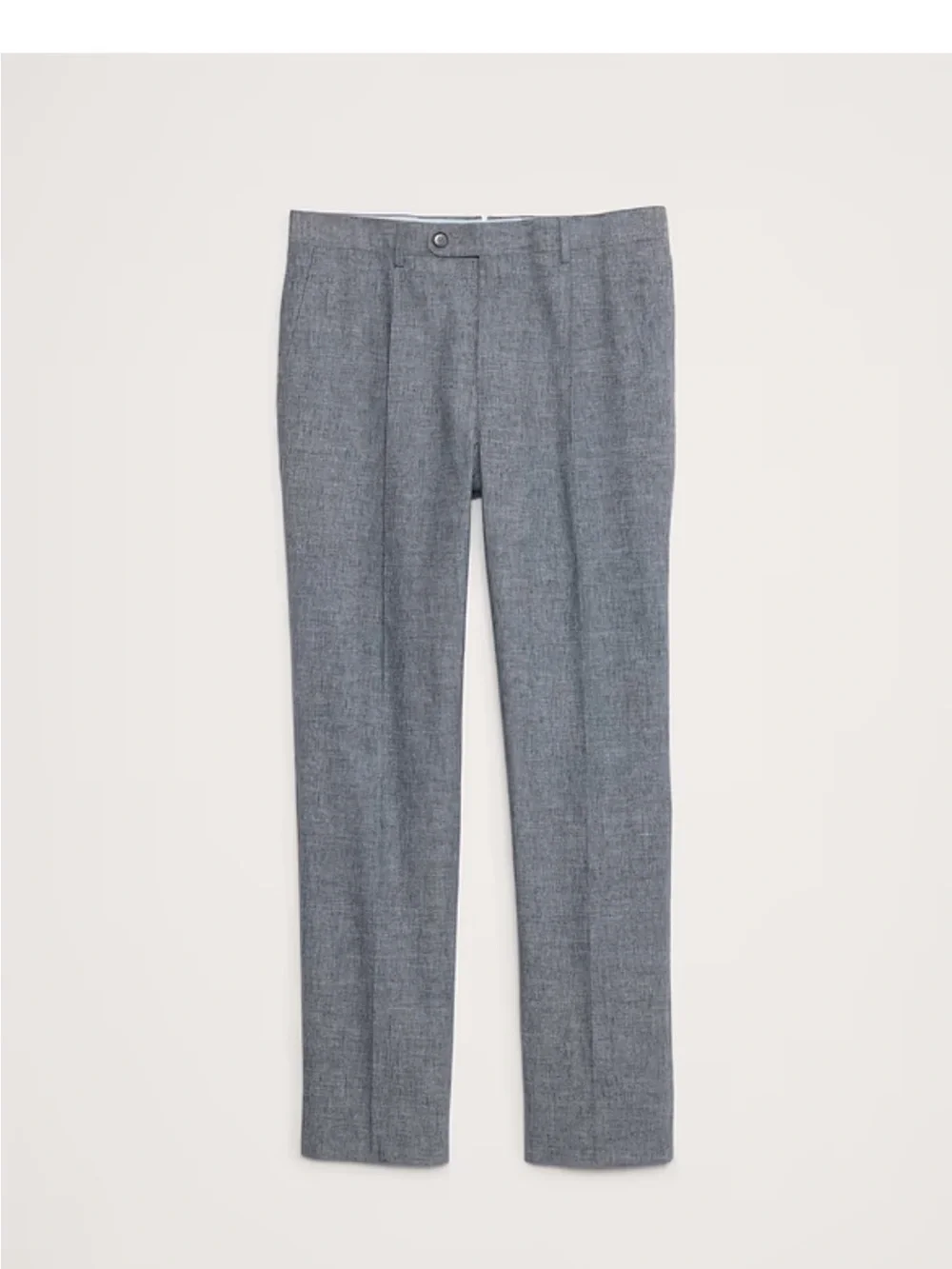 Banana Republic Blue Cotton-Linen Suit Pant